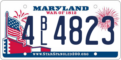 MD license plate 4BL4823