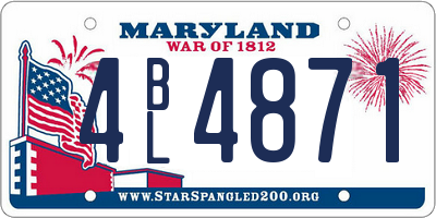 MD license plate 4BL4871
