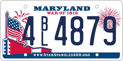 MD license plate 4BL4879