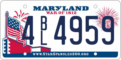 MD license plate 4BL4959