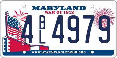 MD license plate 4BL4979
