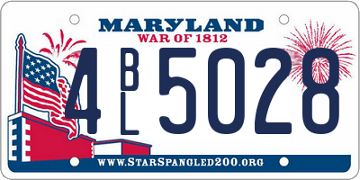 MD license plate 4BL5028