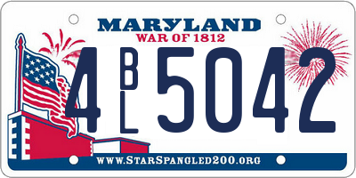 MD license plate 4BL5042
