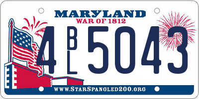 MD license plate 4BL5043
