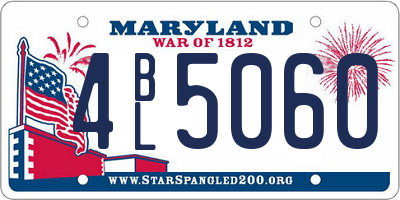 MD license plate 4BL5060