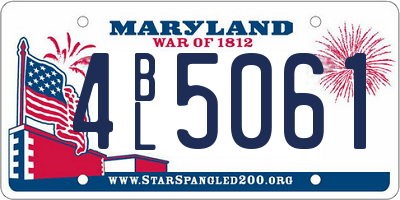 MD license plate 4BL5061
