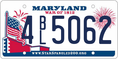 MD license plate 4BL5062