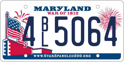 MD license plate 4BL5064