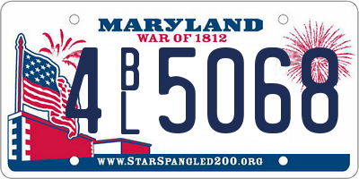 MD license plate 4BL5068