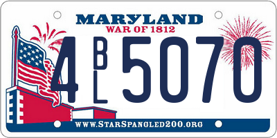 MD license plate 4BL5070