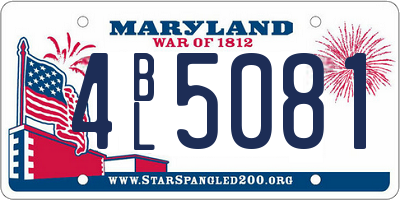 MD license plate 4BL5081