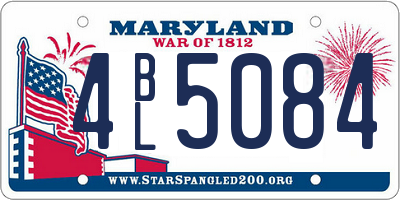 MD license plate 4BL5084
