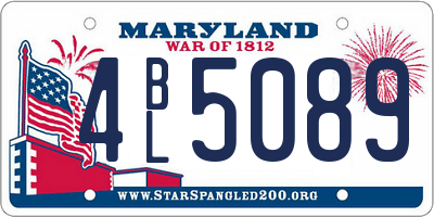 MD license plate 4BL5089