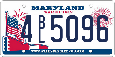 MD license plate 4BL5096