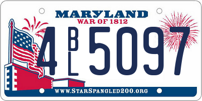 MD license plate 4BL5097