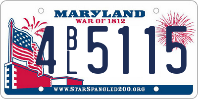 MD license plate 4BL5115