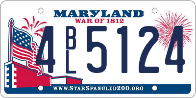 MD license plate 4BL5124