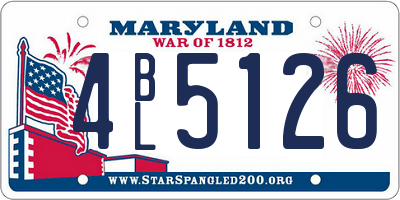 MD license plate 4BL5126