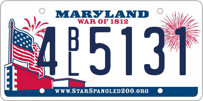 MD license plate 4BL5131