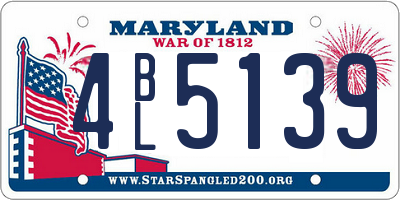 MD license plate 4BL5139