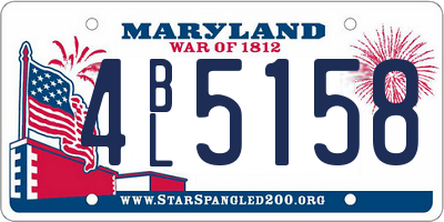 MD license plate 4BL5158