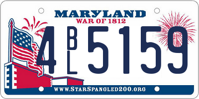 MD license plate 4BL5159