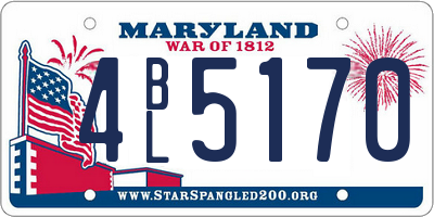 MD license plate 4BL5170