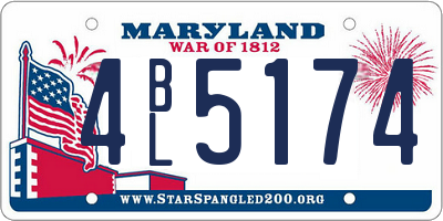 MD license plate 4BL5174