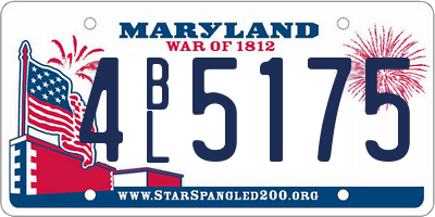 MD license plate 4BL5175