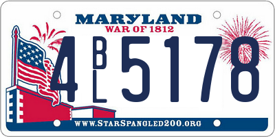 MD license plate 4BL5178