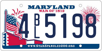 MD license plate 4BL5198