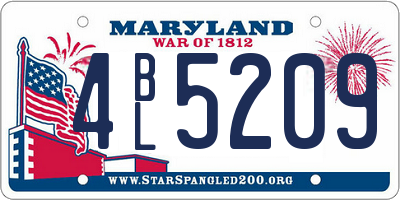 MD license plate 4BL5209