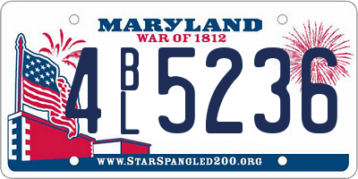 MD license plate 4BL5236