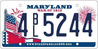 MD license plate 4BL5244