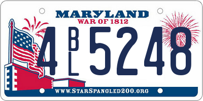 MD license plate 4BL5248