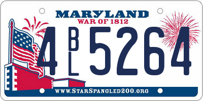 MD license plate 4BL5264