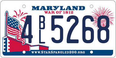 MD license plate 4BL5268