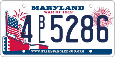 MD license plate 4BL5286