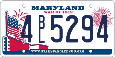 MD license plate 4BL5294
