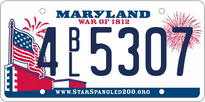 MD license plate 4BL5307