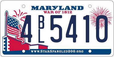 MD license plate 4BL5410
