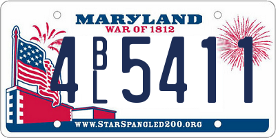 MD license plate 4BL5411