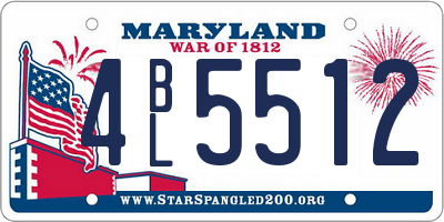 MD license plate 4BL5512