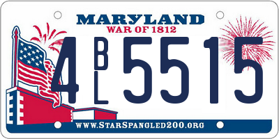 MD license plate 4BL5515