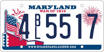 MD license plate 4BL5517