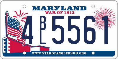 MD license plate 4BL5561