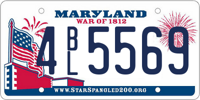 MD license plate 4BL5569