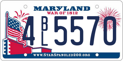 MD license plate 4BL5570