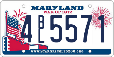 MD license plate 4BL5571