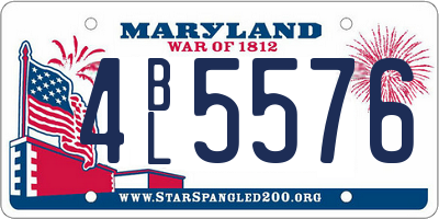 MD license plate 4BL5576